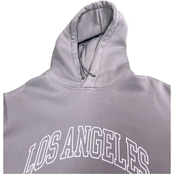 Los Angeles Gray White Hooded Pullover Sweater - Picture 4 of 6